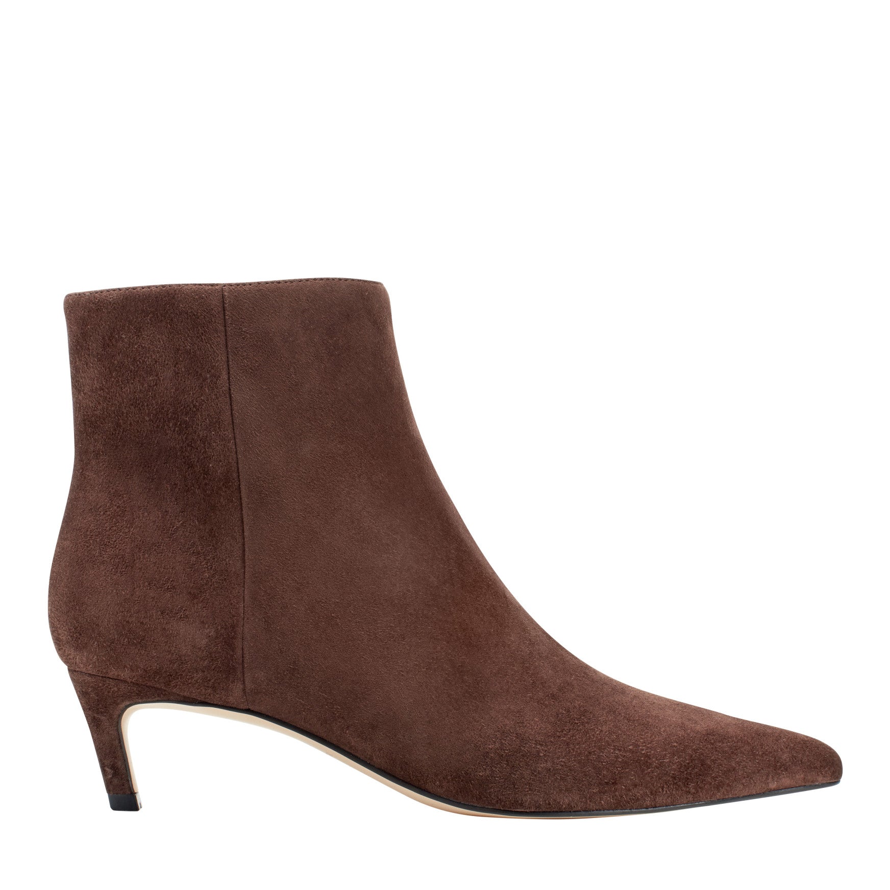 Itzia Ankle Leather Bootie - Dark Brown Suede / Marc Fisher For Sale