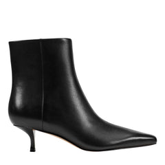 Kiona Kitten Heel Leather Ankle Bootie - Black Leather / Marc Fisher Outlet
