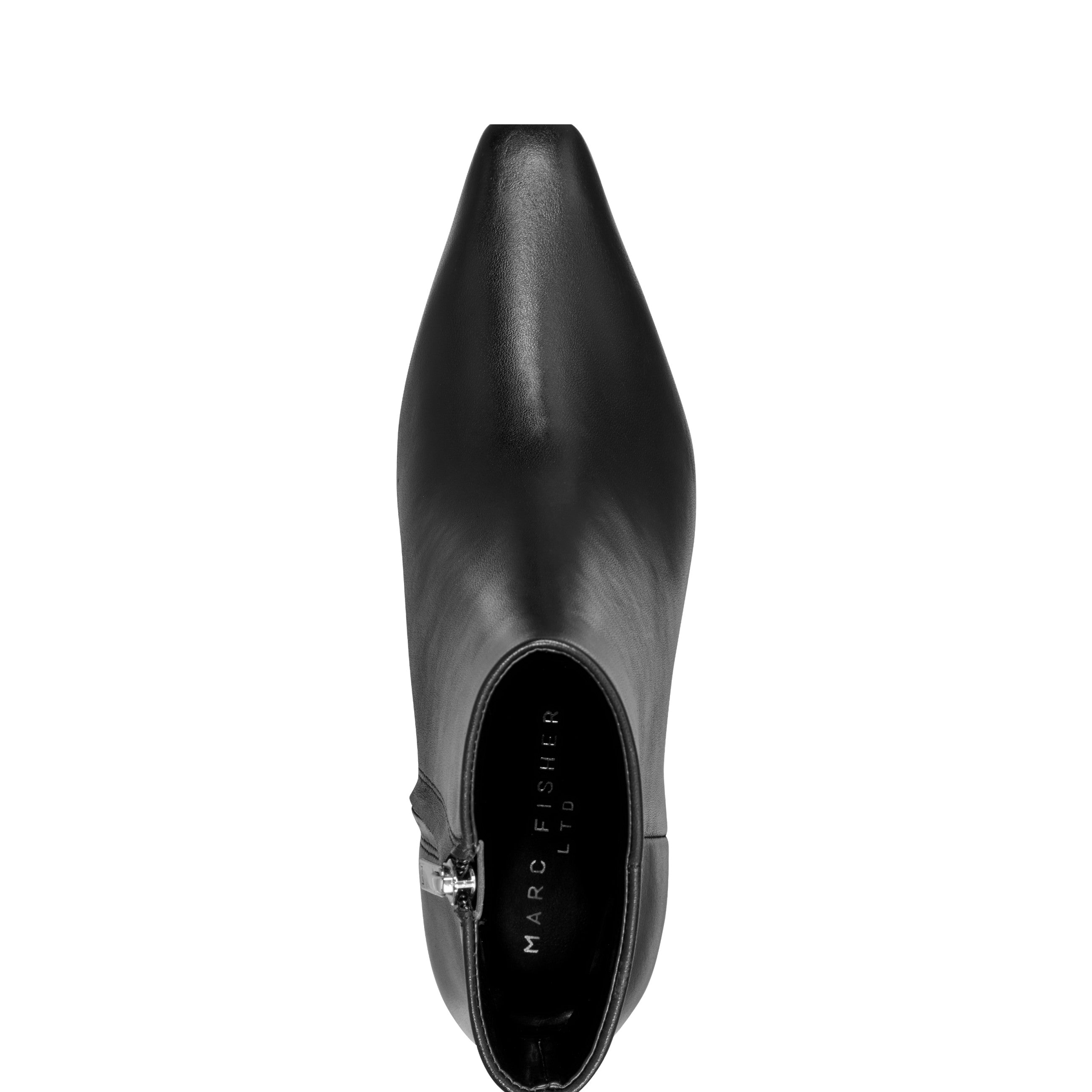 Kiona Kitten Heel Leather Ankle Bootie - Black Leather / Marc Fisher Outlet