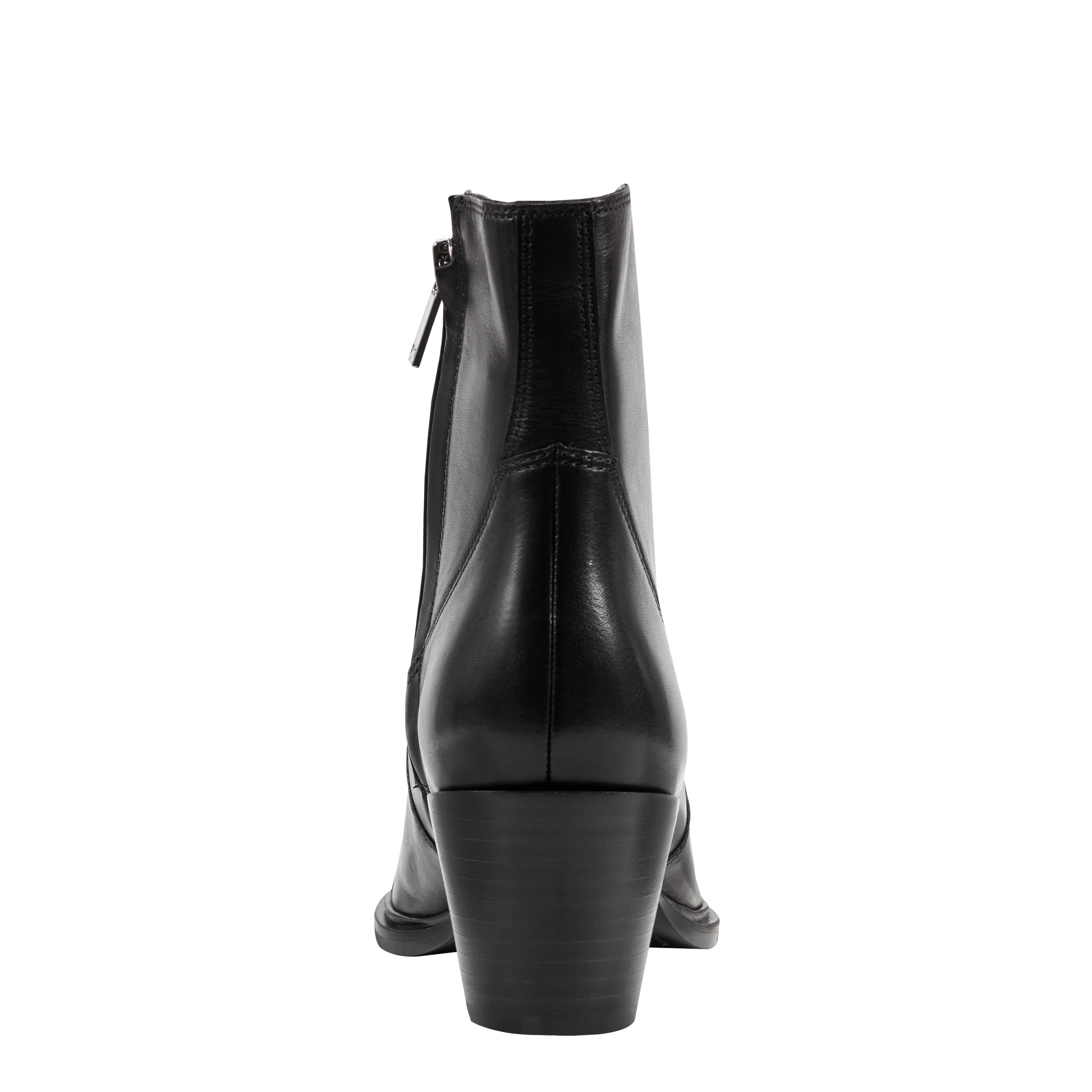 Giulie Western Leather Ankle Bootie - Black Leather / Marc Fisher On Sale