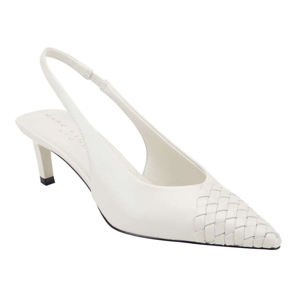 Rilly Leather Slingback Pump - Ivory Leather / Marc Fisher Sale