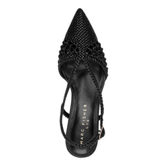 Reagan Woven Leather Pump - Black Leather / Marc Fisher US