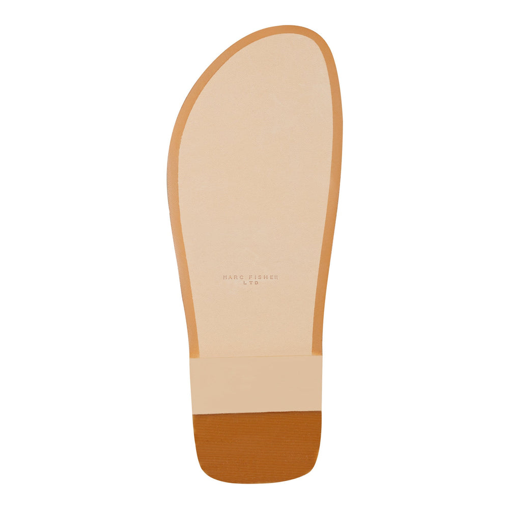 Gerty Strappy Leather Flat Sandal - Gold Leather / Marc Fisher Online