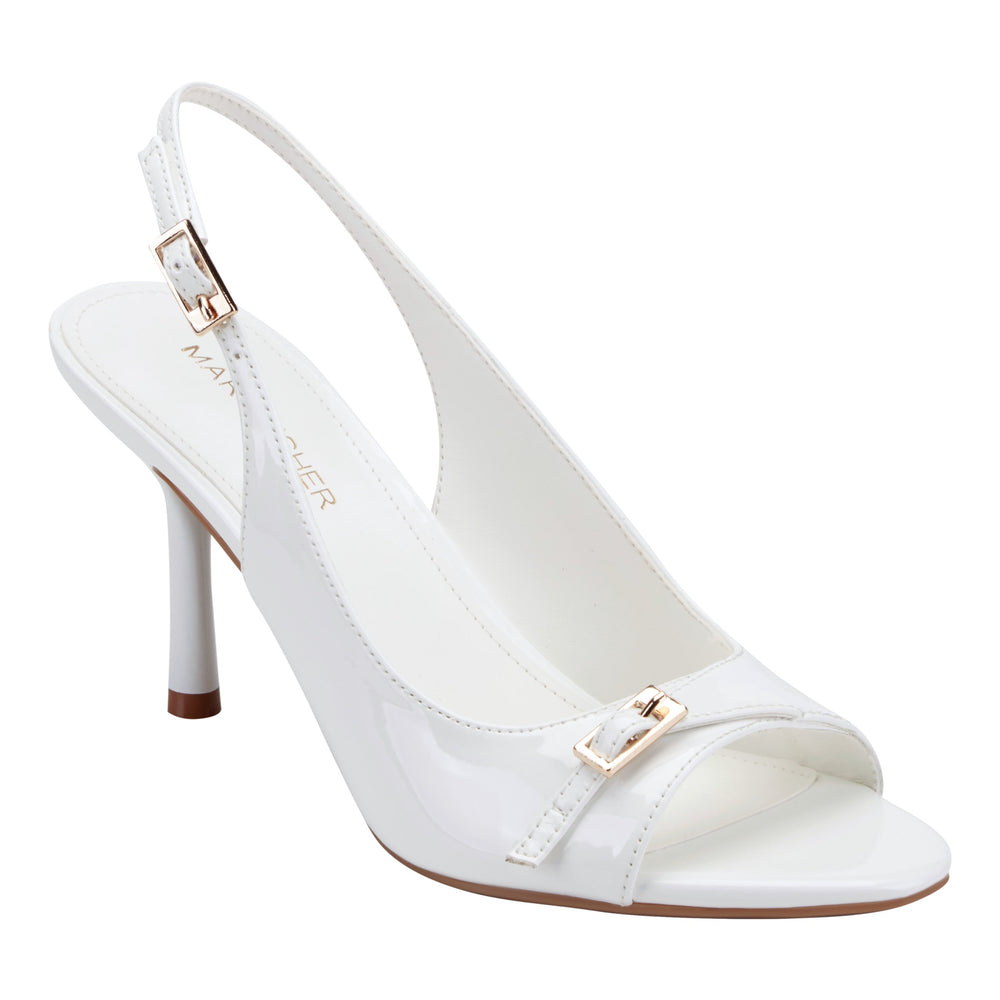 Paza Peep Toe Pump - White Patent / Marc Fisher Outlet