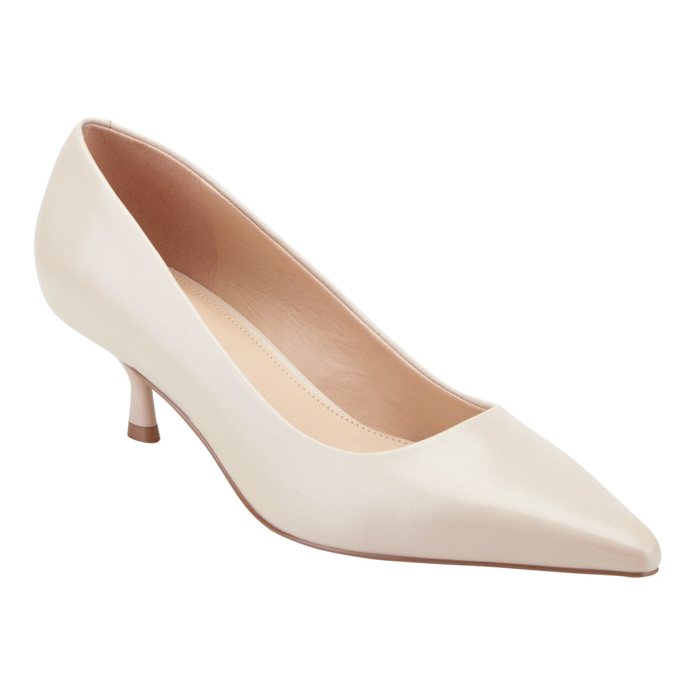 Calynna Leather Kitten Heel Pump - Cream Leather / Marc Fisher For Sale