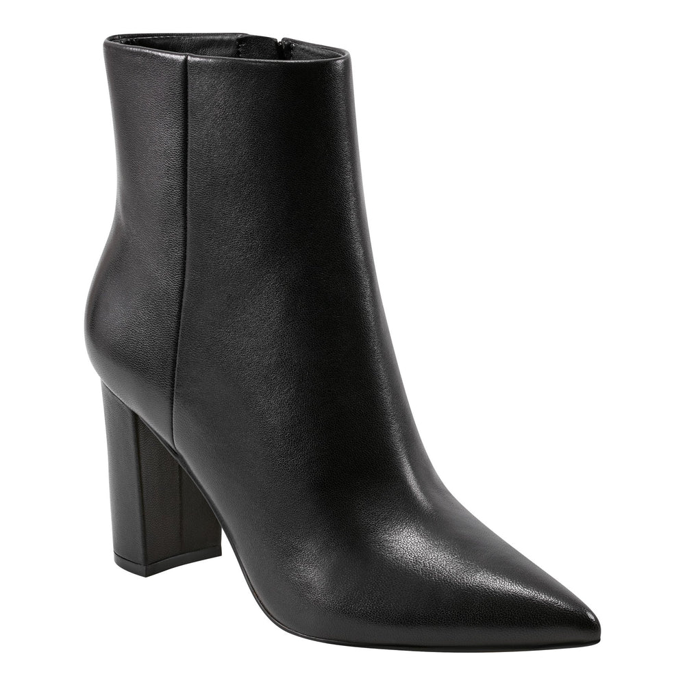 Ulani Heeled Leather Bootie - Black Leather / Marc Fisher Sale