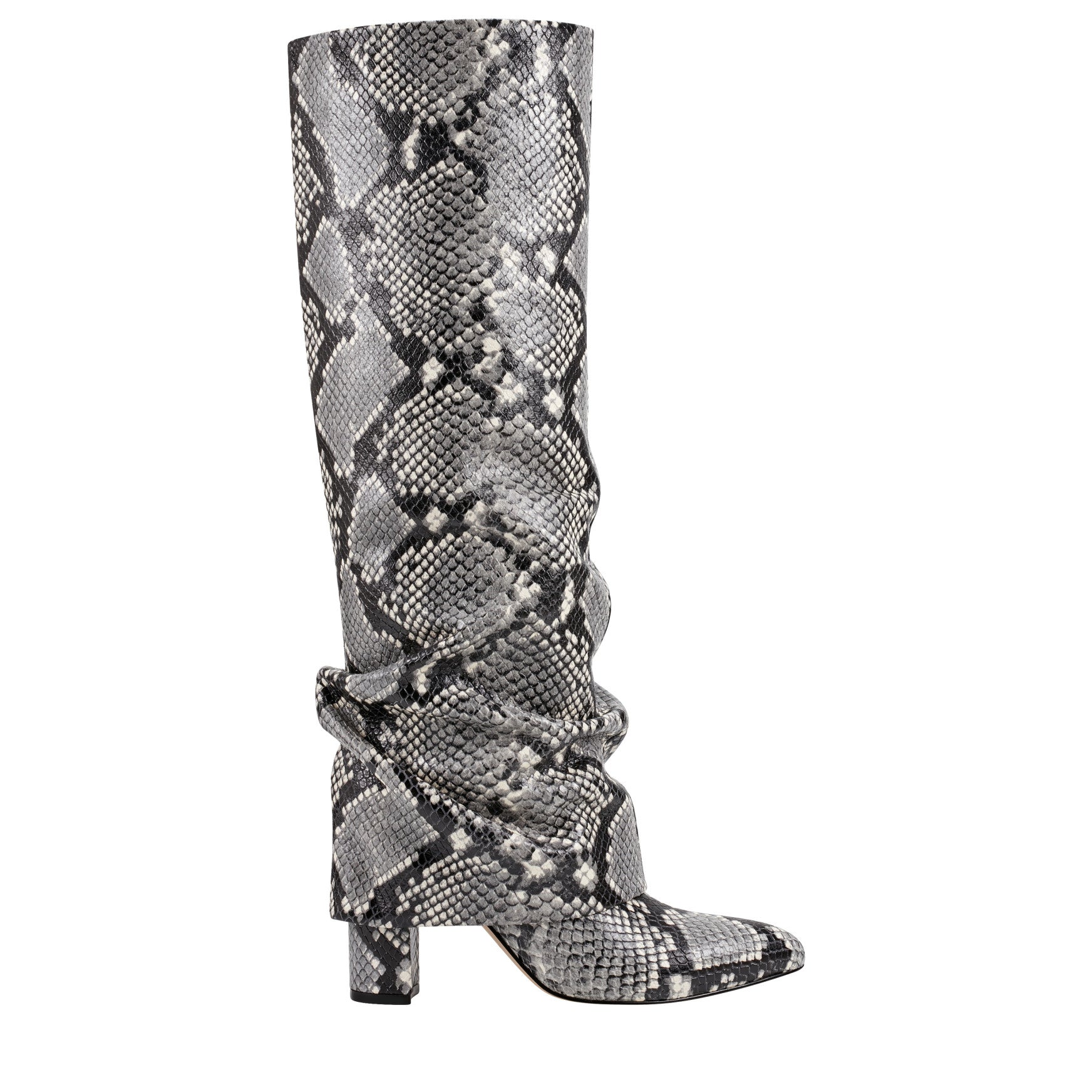 Lalita Foldover Dress Leather Boot - Snake Print / Marc Fisher On Sale