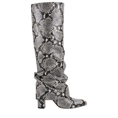 Lalita Foldover Dress Leather Boot - Snake Print / Marc Fisher On Sale