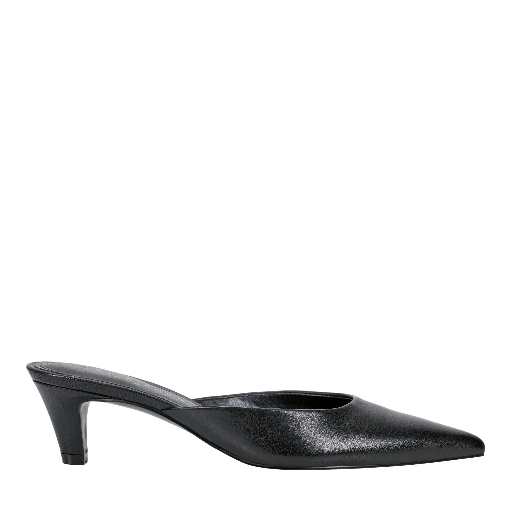 Rosa Heeled Mule - Black Leather / Marc Fisher US