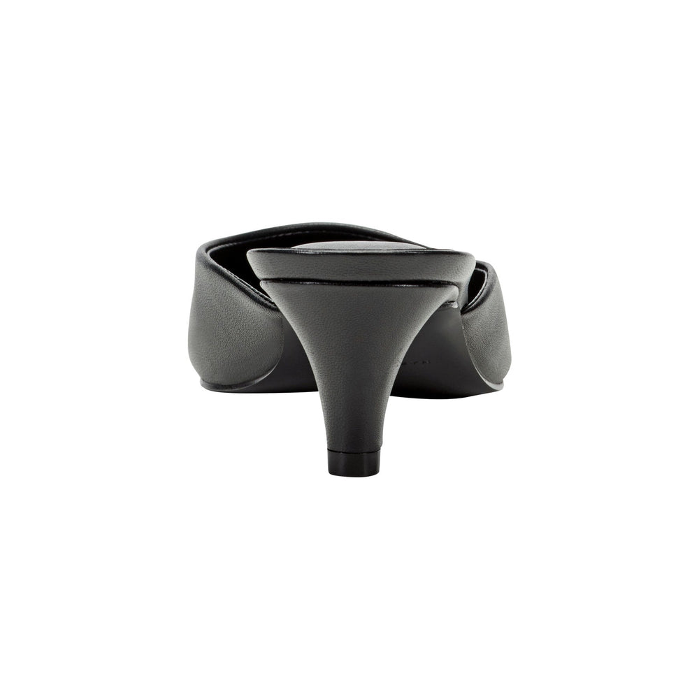 Rosa Heeled Mule - Black Leather / Marc Fisher US