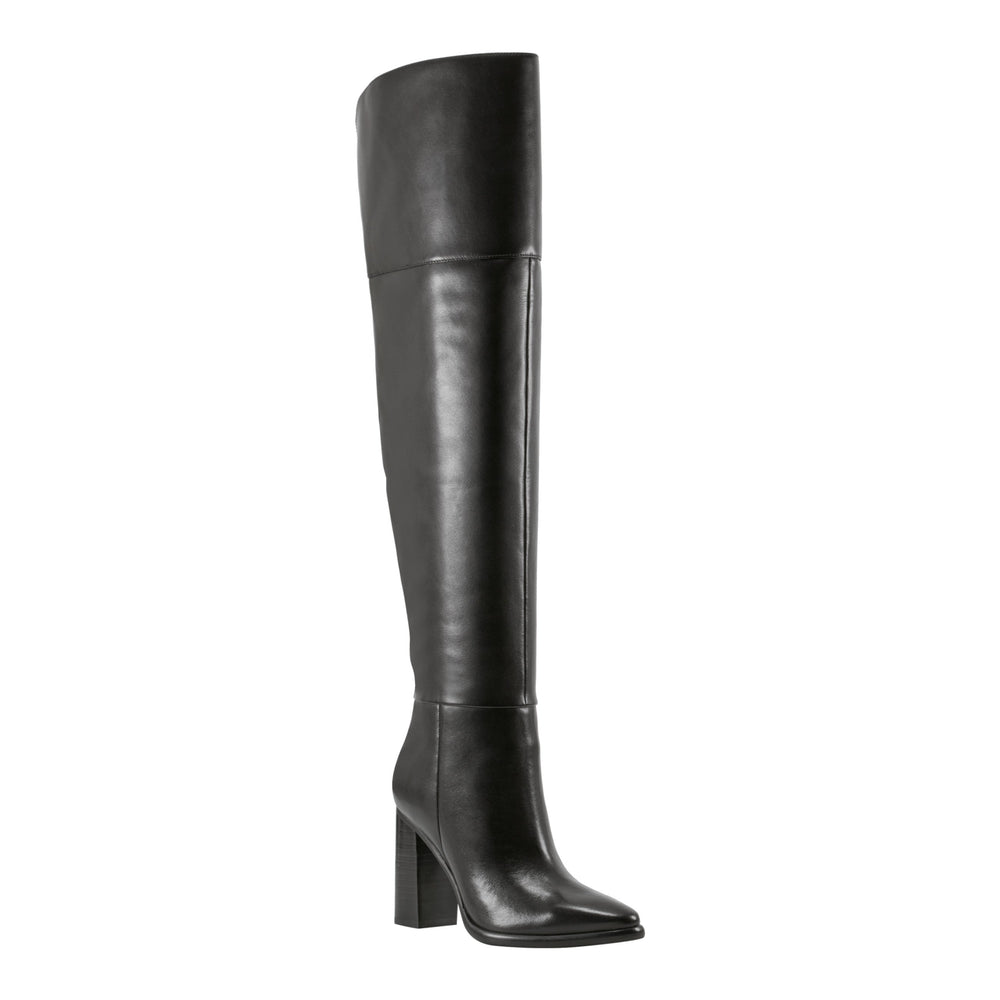 Lasli Over the Knee Leather Boot - Black Leather / Marc Fisher Discount