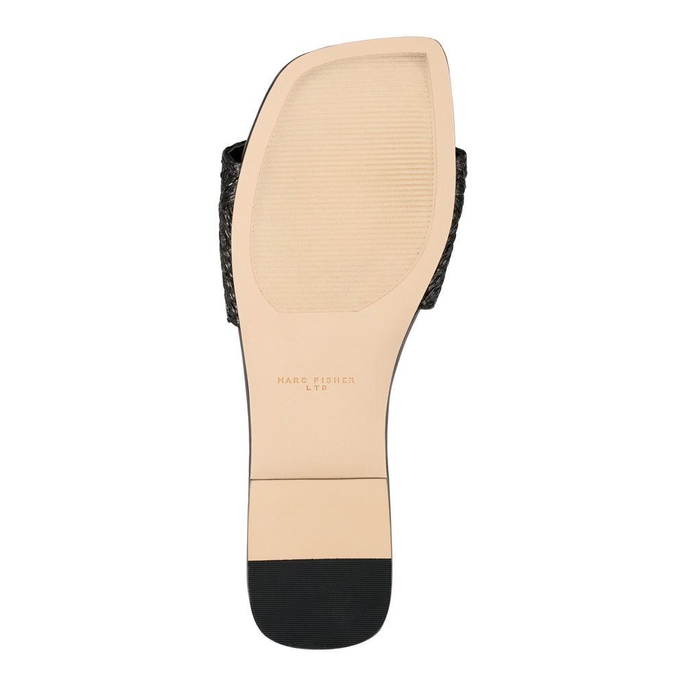 Murphy Flat Sandal - Black Raffia / Marc Fisher Outlet