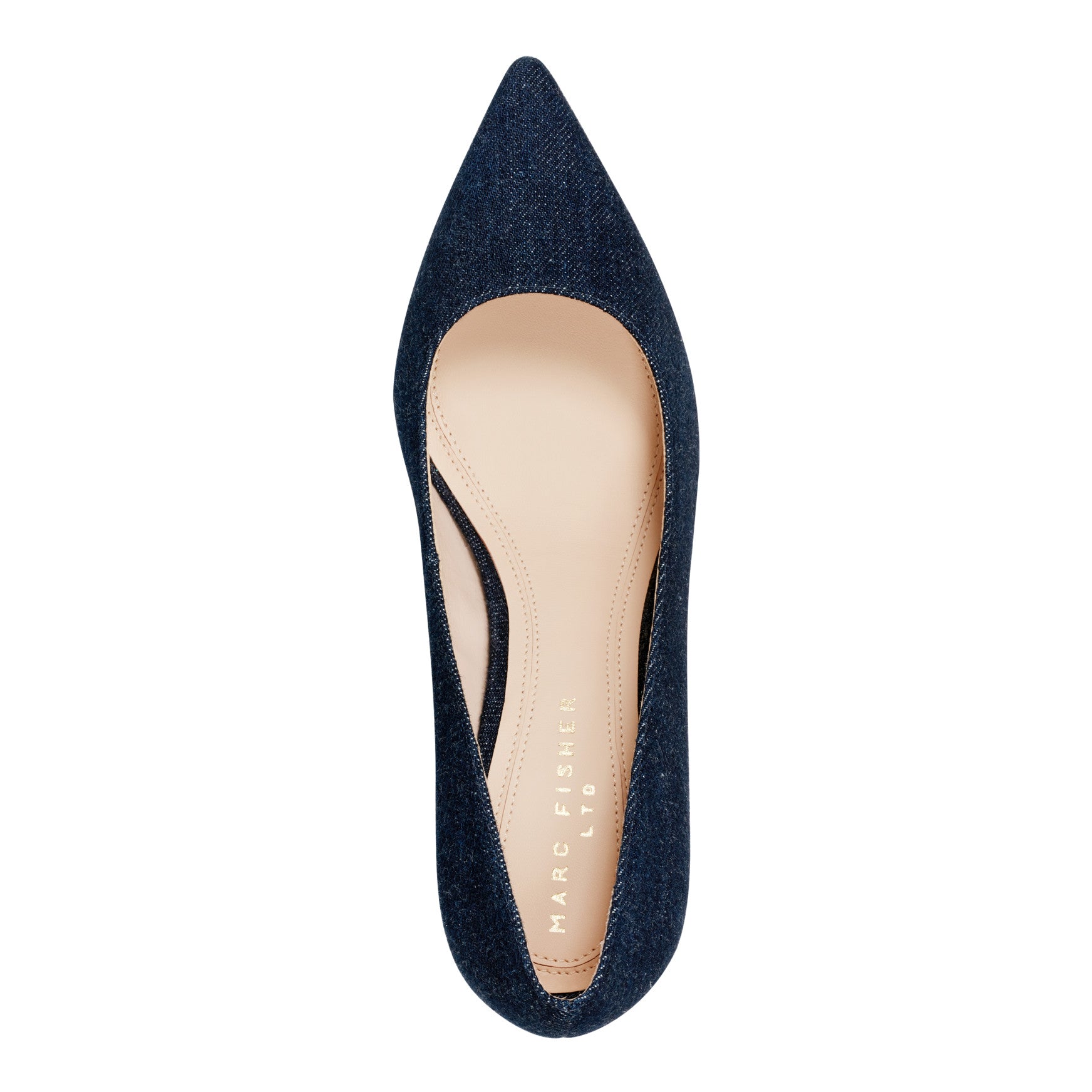 Zala Block Heel Pointy Toe Pump - Dark Denim / Marc Fisher Discount