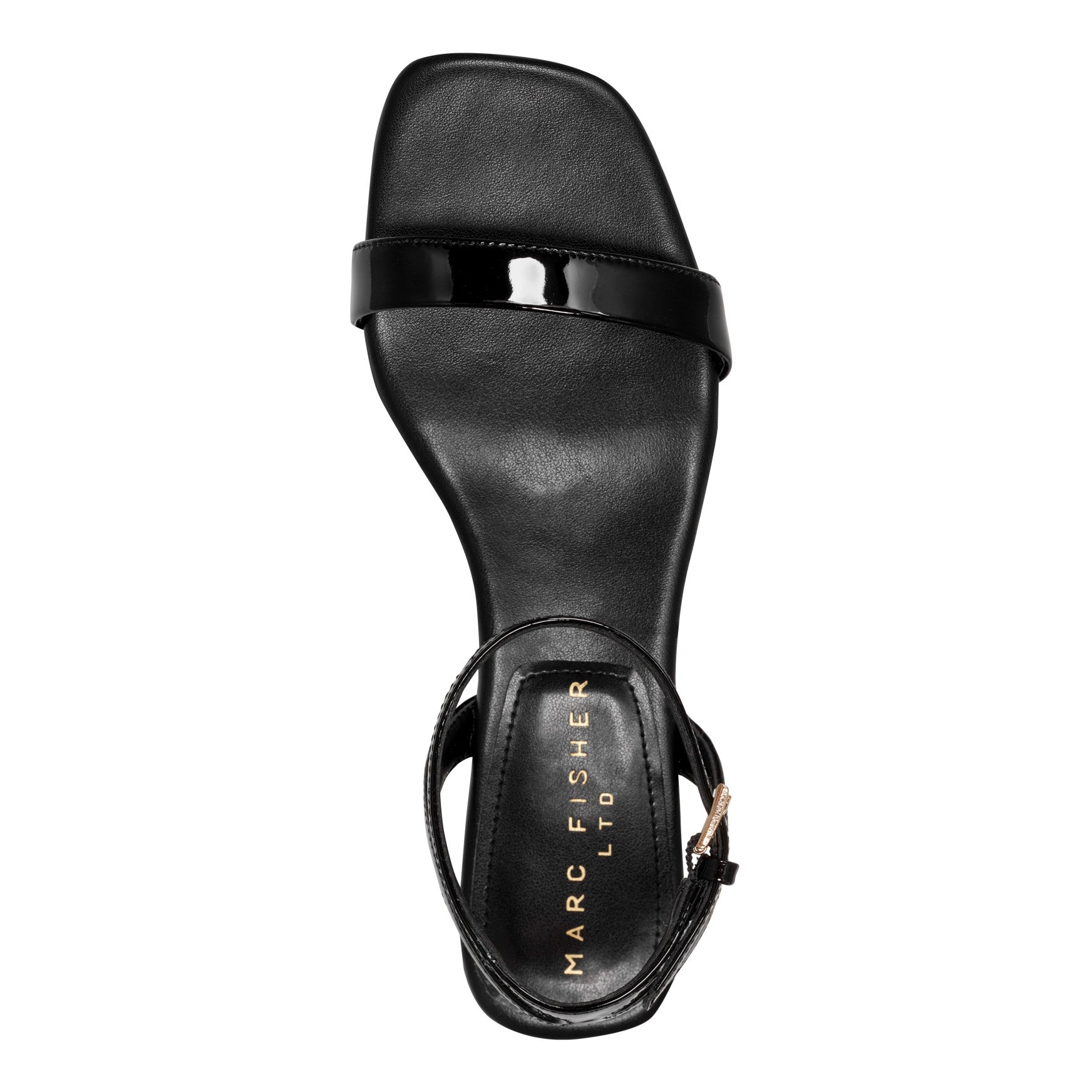 Alona Ankle Strap Sandal - Black Patent Leather / Marc Fisher Online