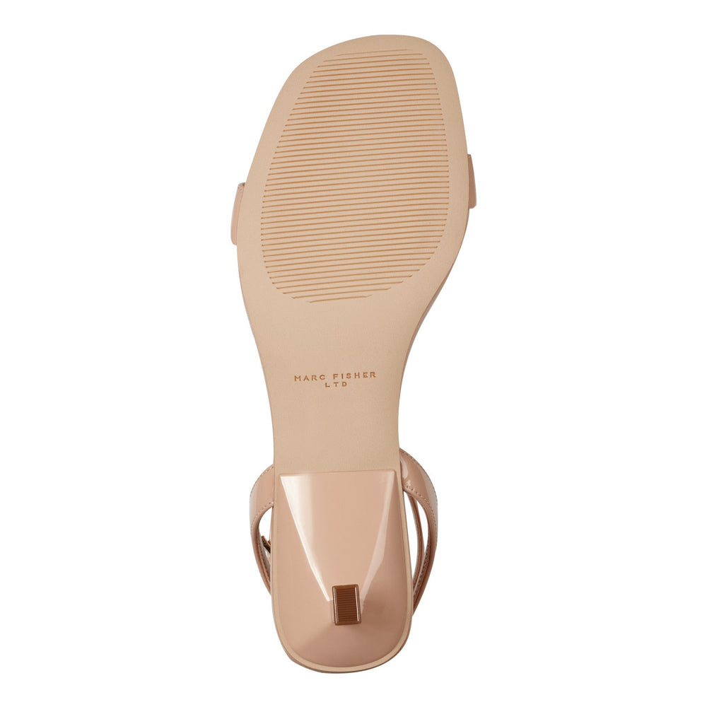 Alona Ankle Strap Sandal - Natural Patent Leather / Marc Fisher For Sale