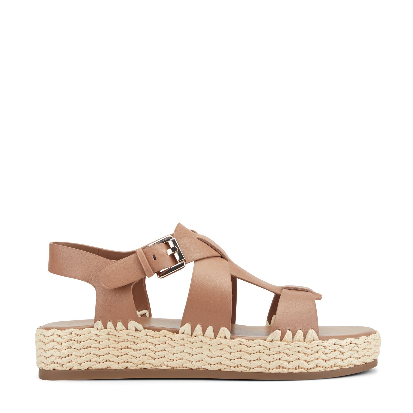 Elissa Espadrille Sandal - Brown Leather / Marc Fisher Outlet