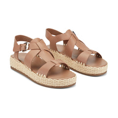 Elissa Espadrille Sandal - Brown Leather / Marc Fisher Outlet