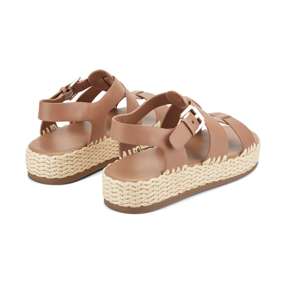 Elissa Espadrille Sandal - Brown Leather / Marc Fisher Outlet