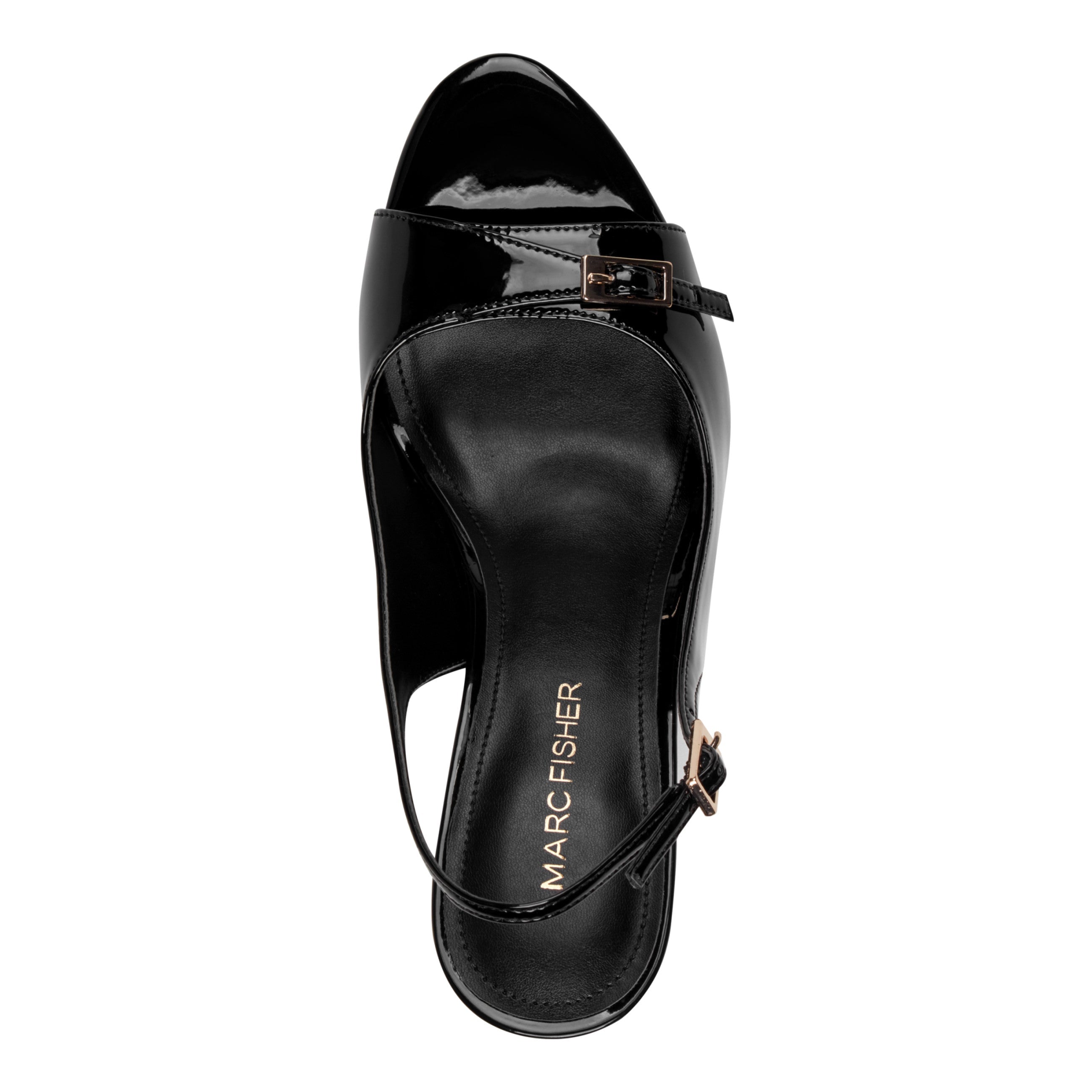 Paza Peep Toe Pump - Black Patent / Marc Fisher Online