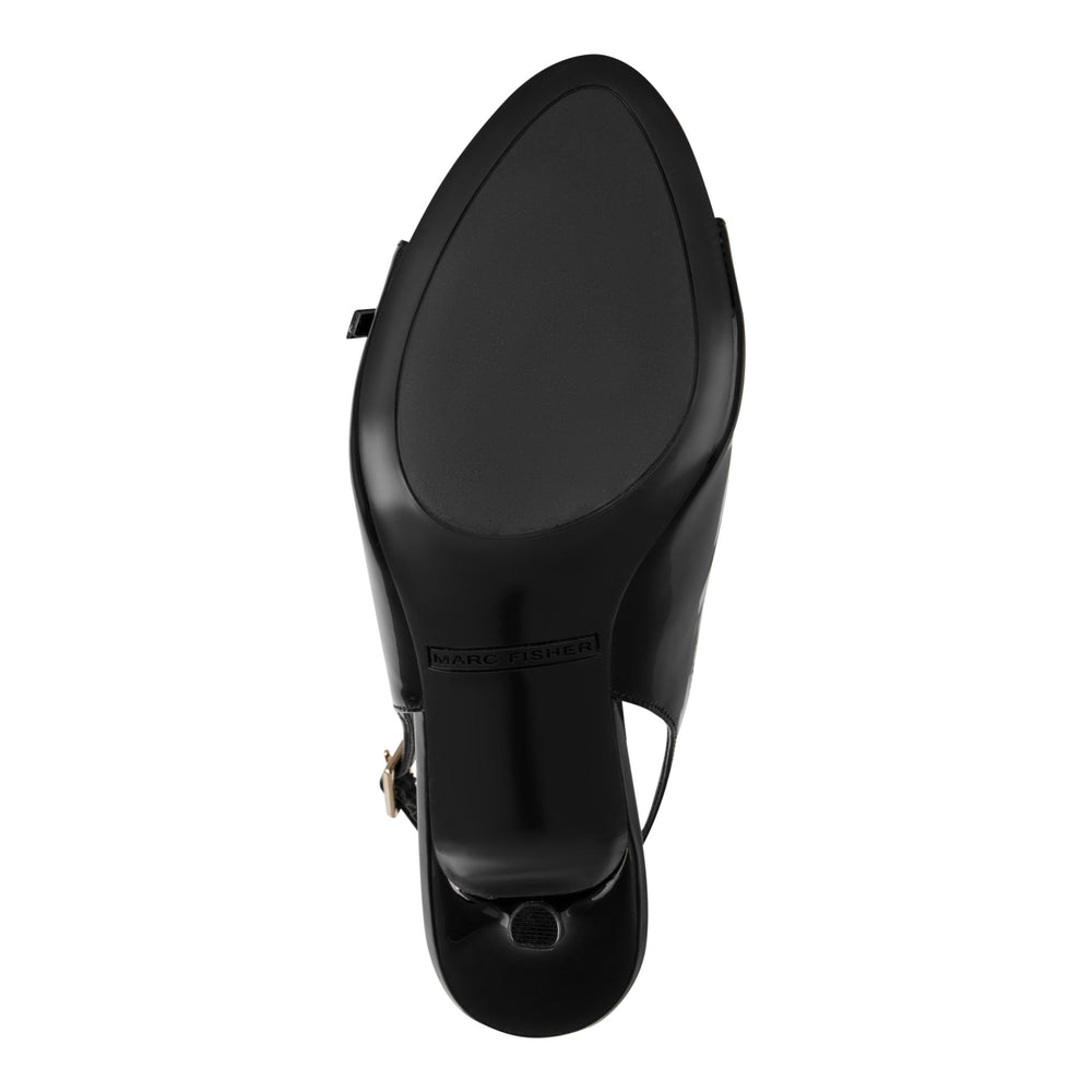 Paza Peep Toe Pump - Black Patent / Marc Fisher Online