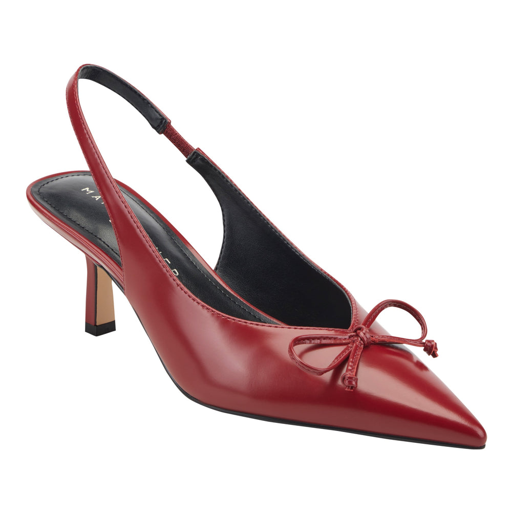 Gretel Leather Bow Slingback Pump - Red Leather / Marc Fisher Discount