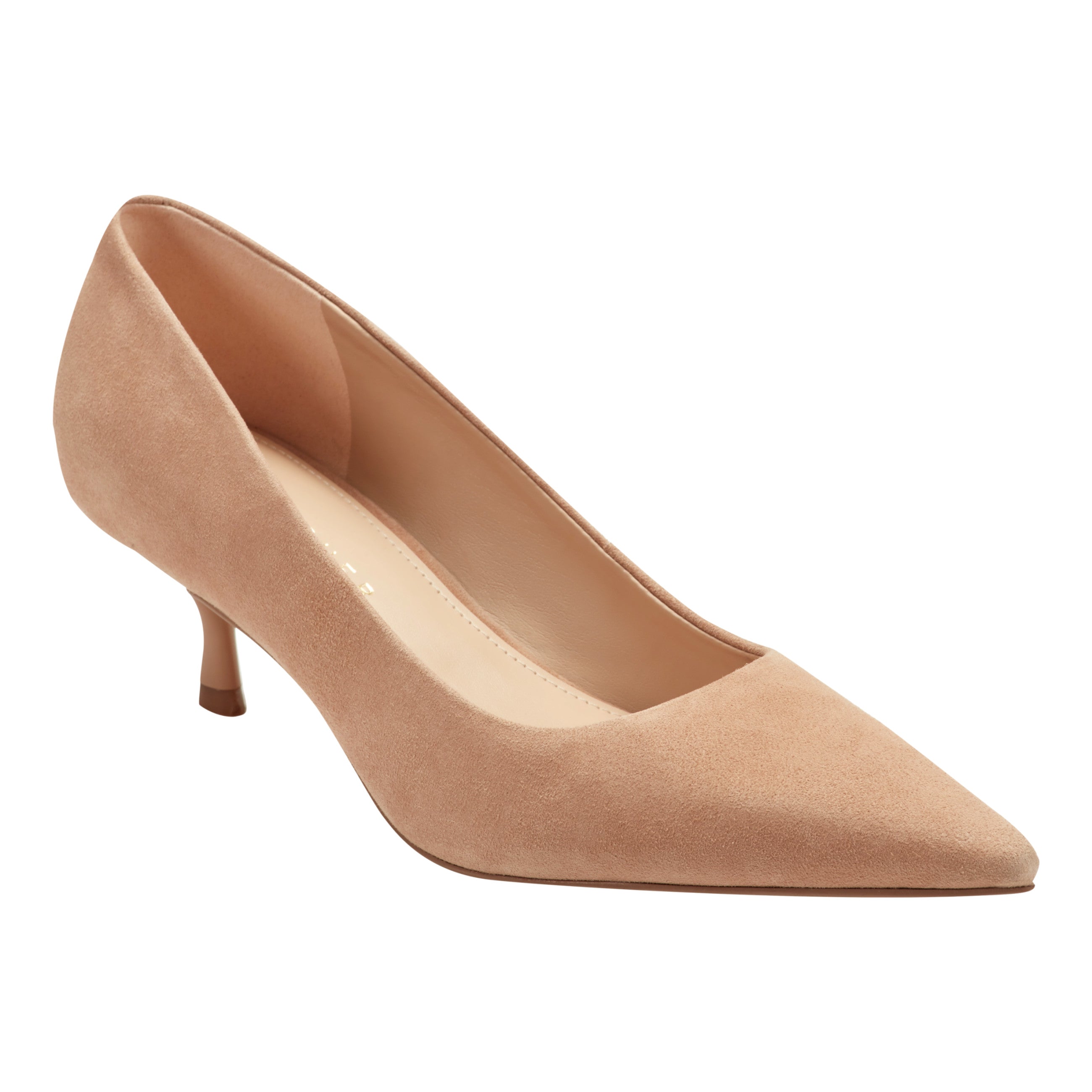 Calynna Leather Kitten Heel Pump - Natural Suede / Marc Fisher Sale