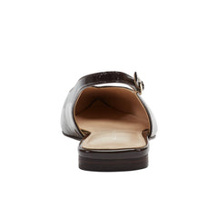 Gabra Leather Slingback Flat - Brown Patent Leather / Marc Fisher Outlet