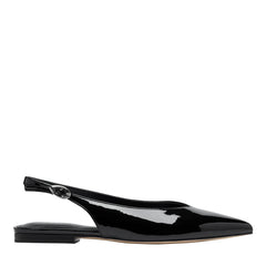Gabra Leather Slingback Flat - Black Patent Leather / Marc Fisher US