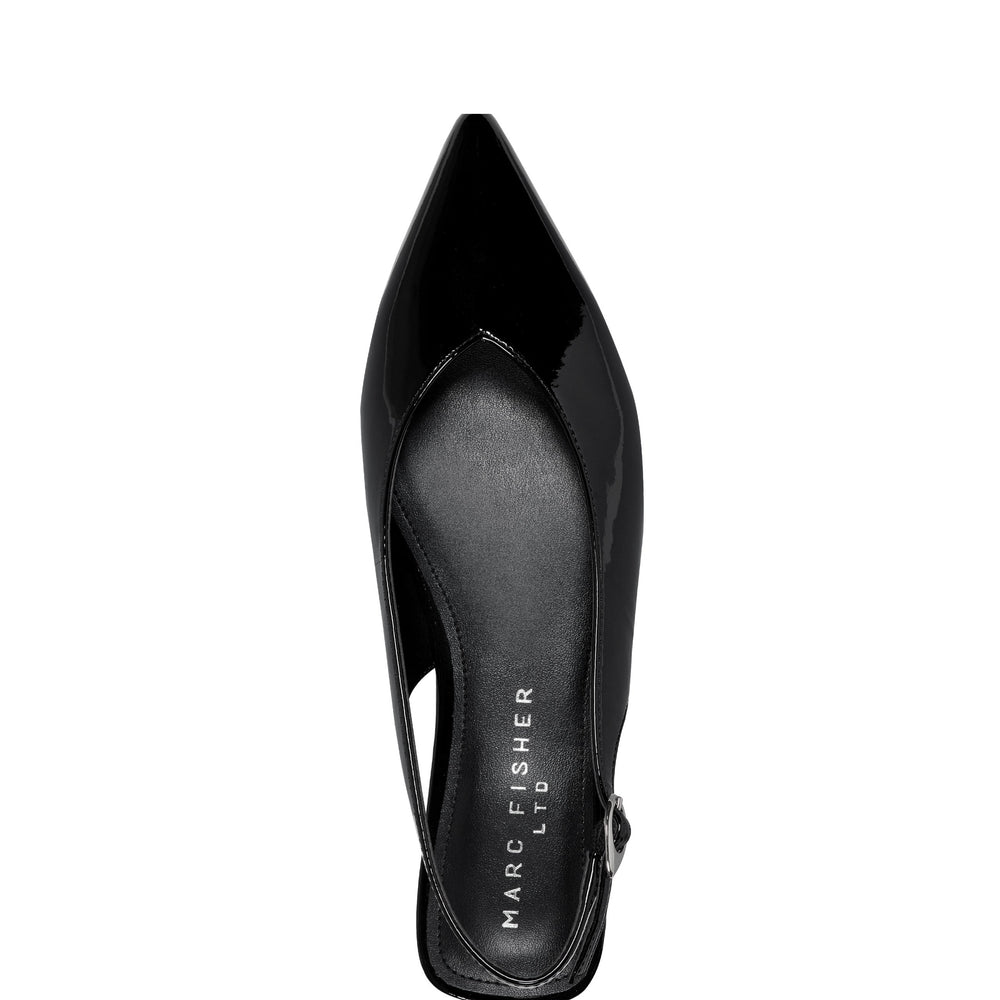 Gabra Leather Slingback Flat - Black Patent Leather / Marc Fisher US