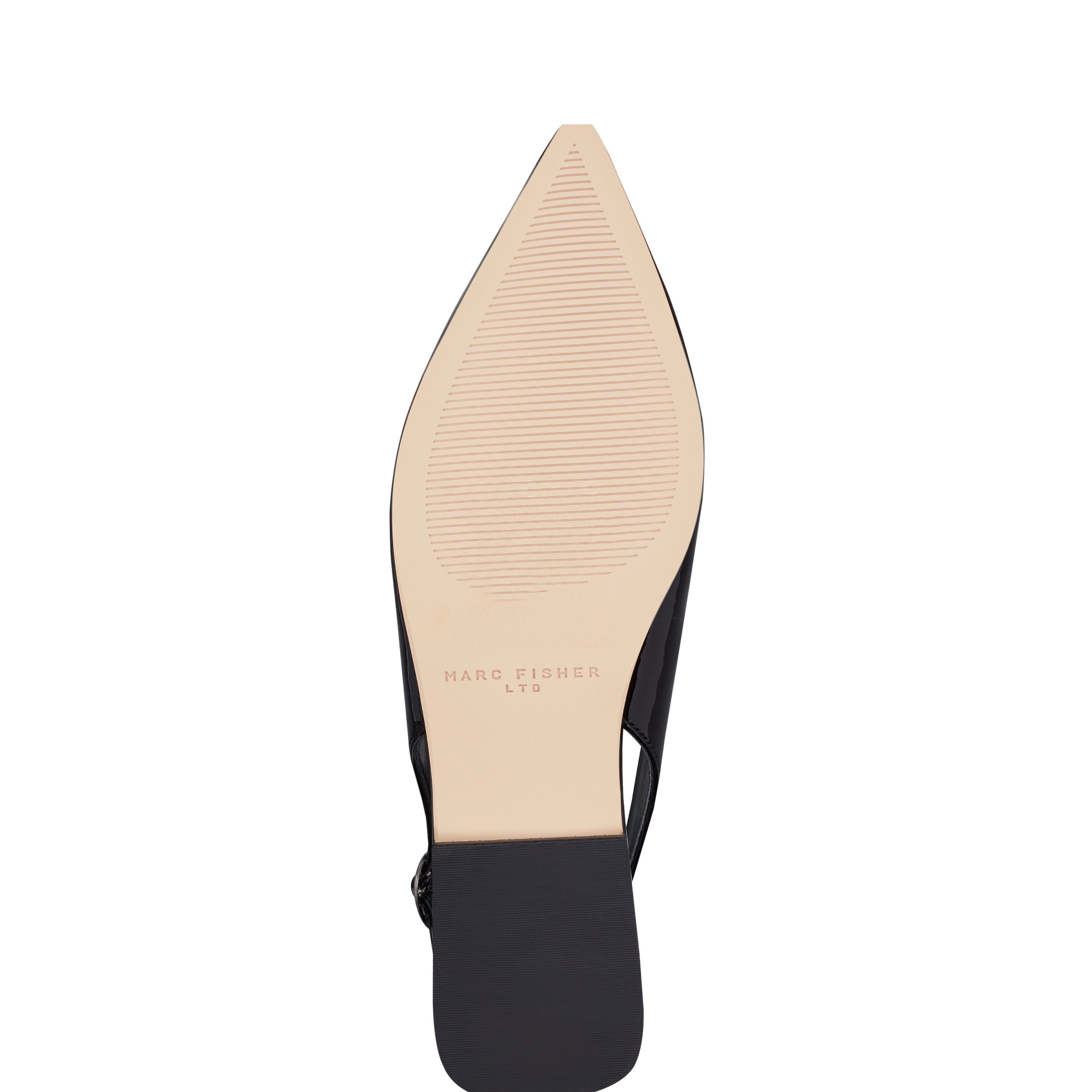 Gabra Leather Slingback Flat - Black Patent Leather / Marc Fisher US