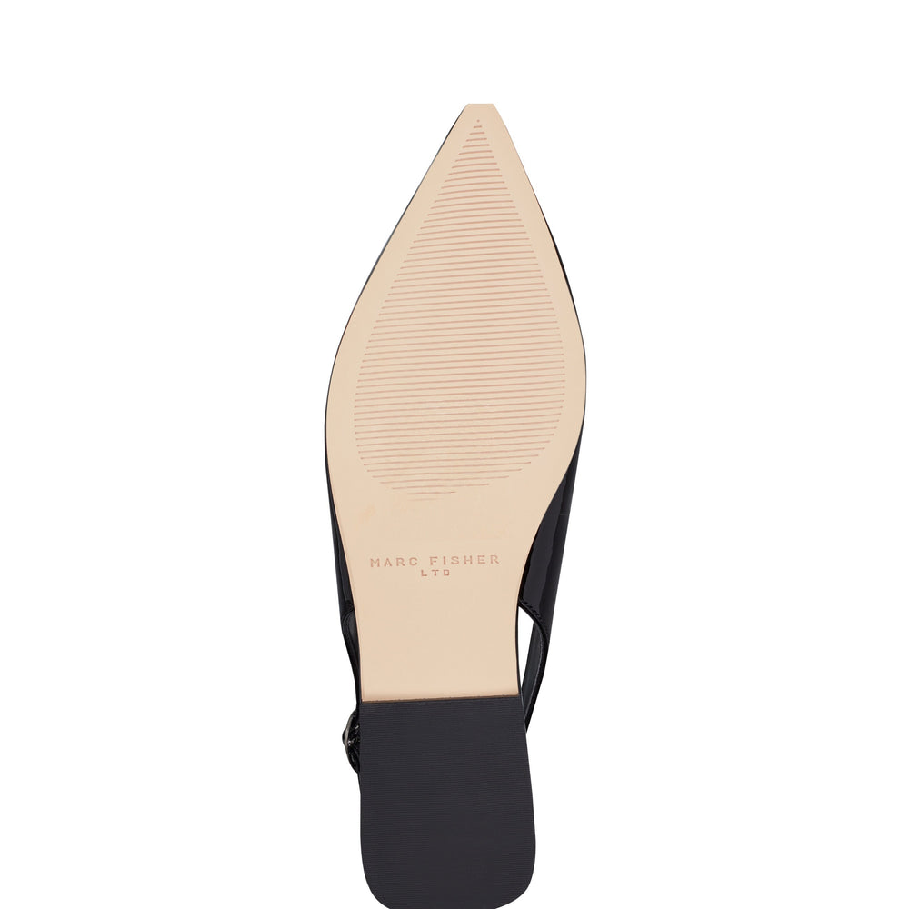 Gabra Leather Slingback Flat - Black Patent Leather / Marc Fisher US