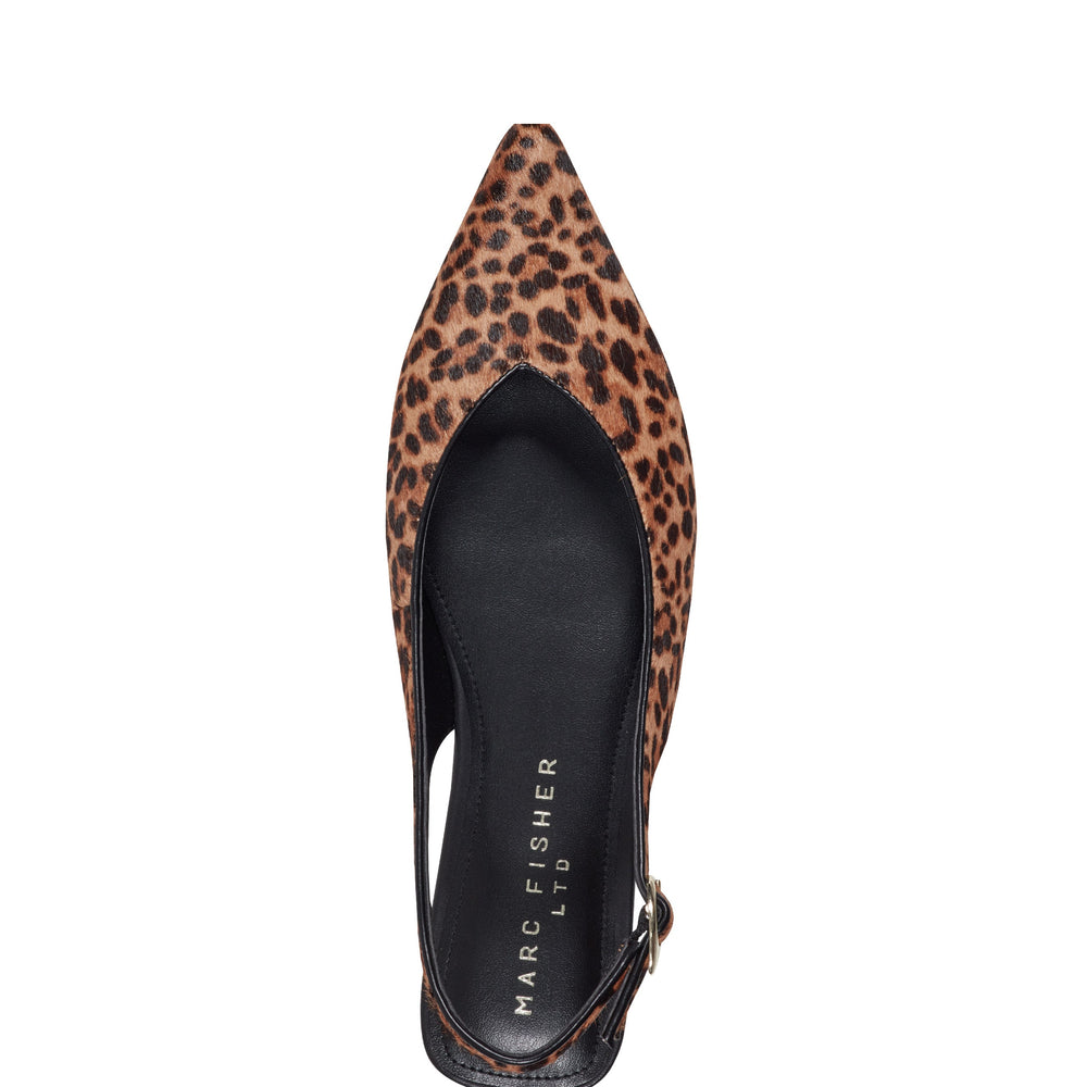 Gabra Leather Slingback Flat - Leopard Printed Pony Hair / Marc Fisher On Sale