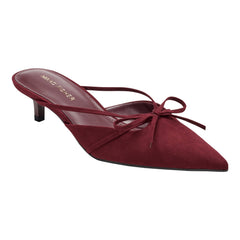 Florin Kitten Heel Mule - Dark Red / Marc Fisher For Sale