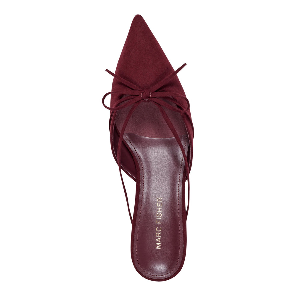 Florin Kitten Heel Mule - Dark Red / Marc Fisher For Sale