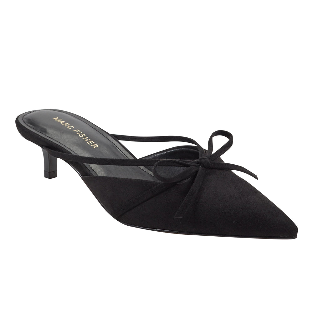Florin Kitten Heel Mule - Black / Marc Fisher Sale