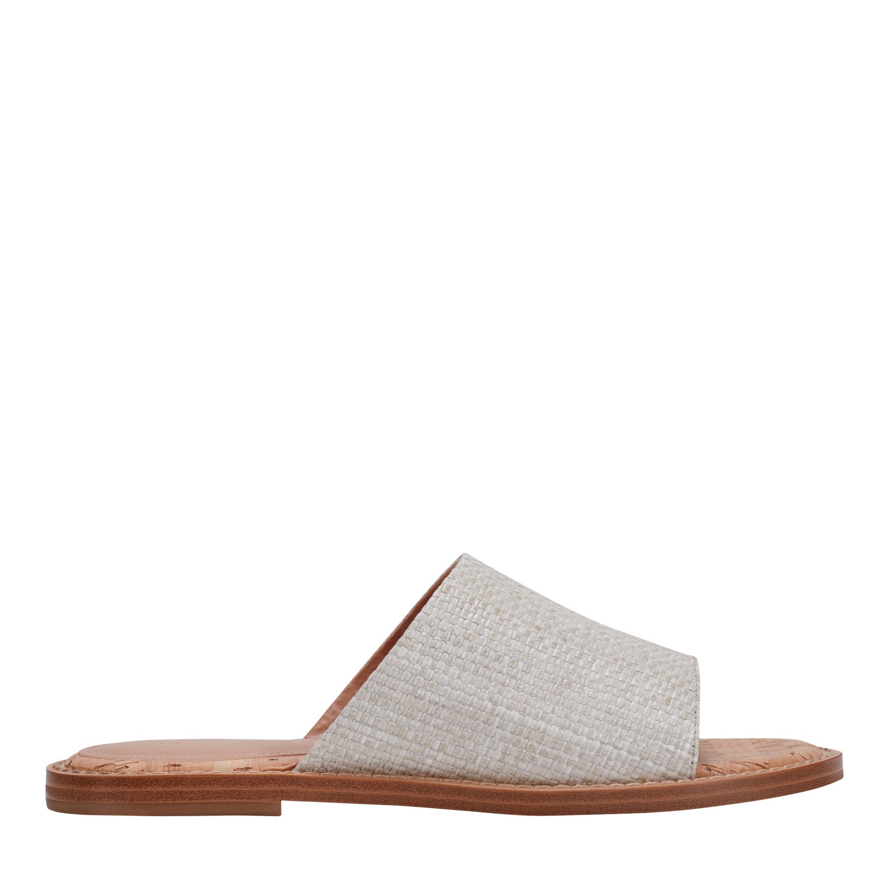 Grayce Flat Slide Sandal - Light Grey Raffia / Marc Fisher On Sale