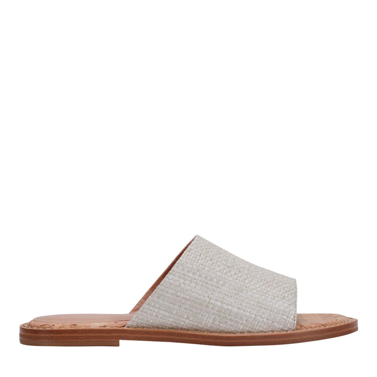 Grayce Flat Slide Sandal - Light Grey Raffia / Marc Fisher On Sale