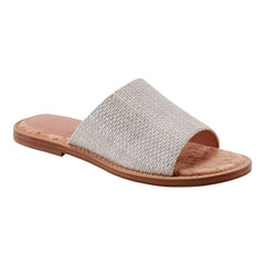Grayce Flat Slide Sandal - Light Grey Raffia / Marc Fisher On Sale