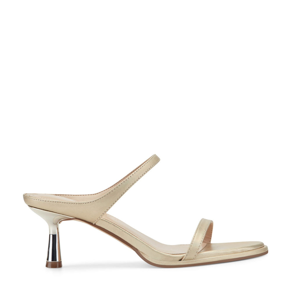 Alonde Leather Heeled Slide Sandal - Platino Leather / Marc Fisher For Sale