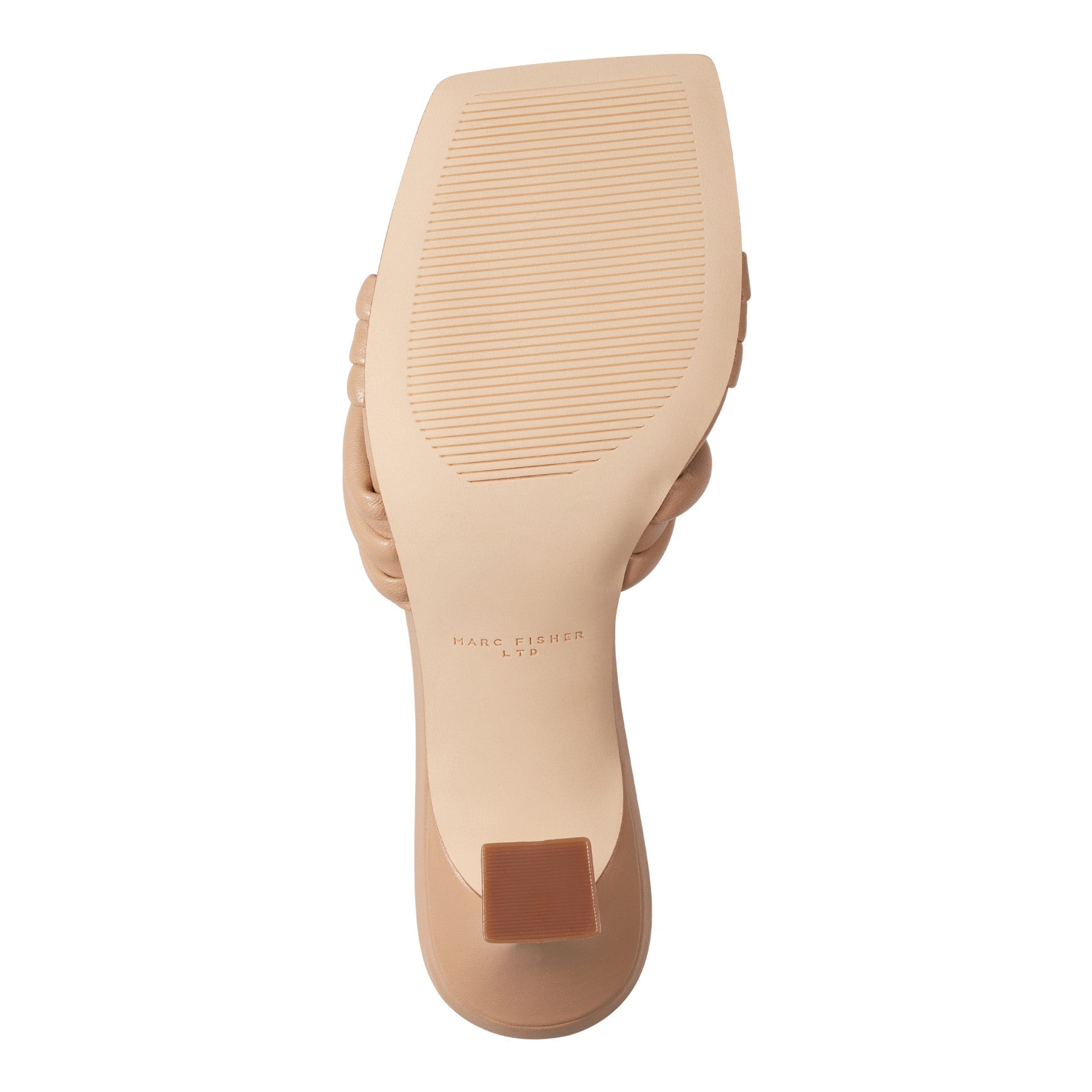 Dru Knotted Leather Slide Sandal - Natural Leather / Marc Fisher Outlet