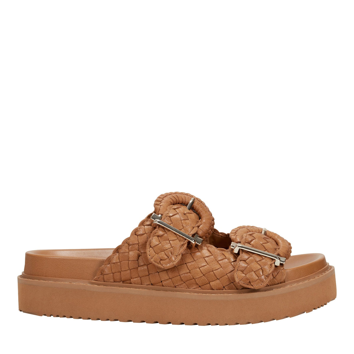 Auggie Woven Leather Footbed Sandal - Natural Leather / Marc Fisher For Sale