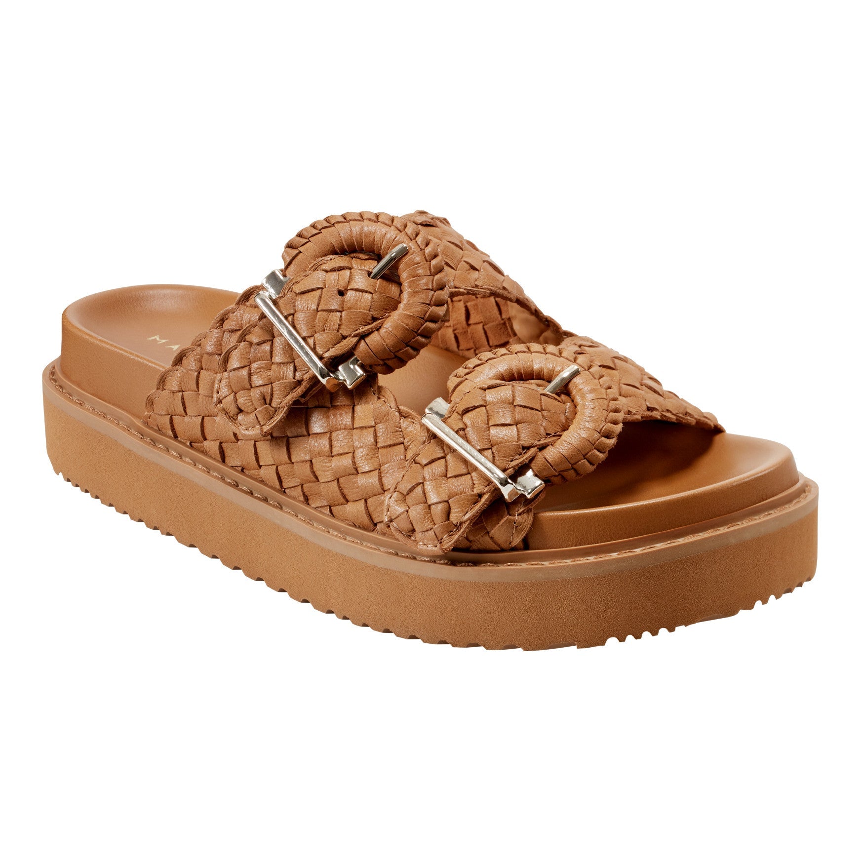 Auggie Woven Leather Footbed Sandal - Natural Leather / Marc Fisher For Sale