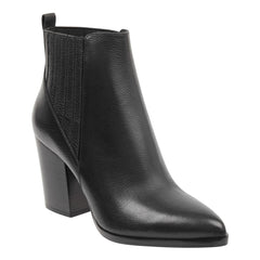 Alva Pointy Toe Leather Bootie - Black Leather / Marc Fisher Online