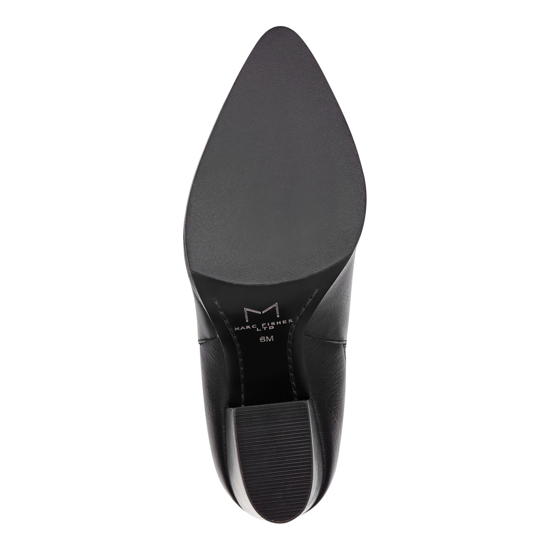 Alva Pointy Toe Leather Bootie - Black Leather / Marc Fisher Online