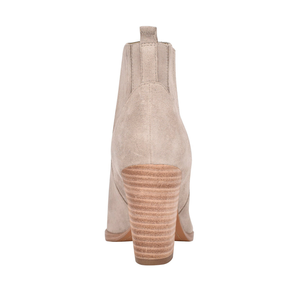 Alva Pointy Toe Leather Bootie - Light Natural Suede / Marc Fisher Sale