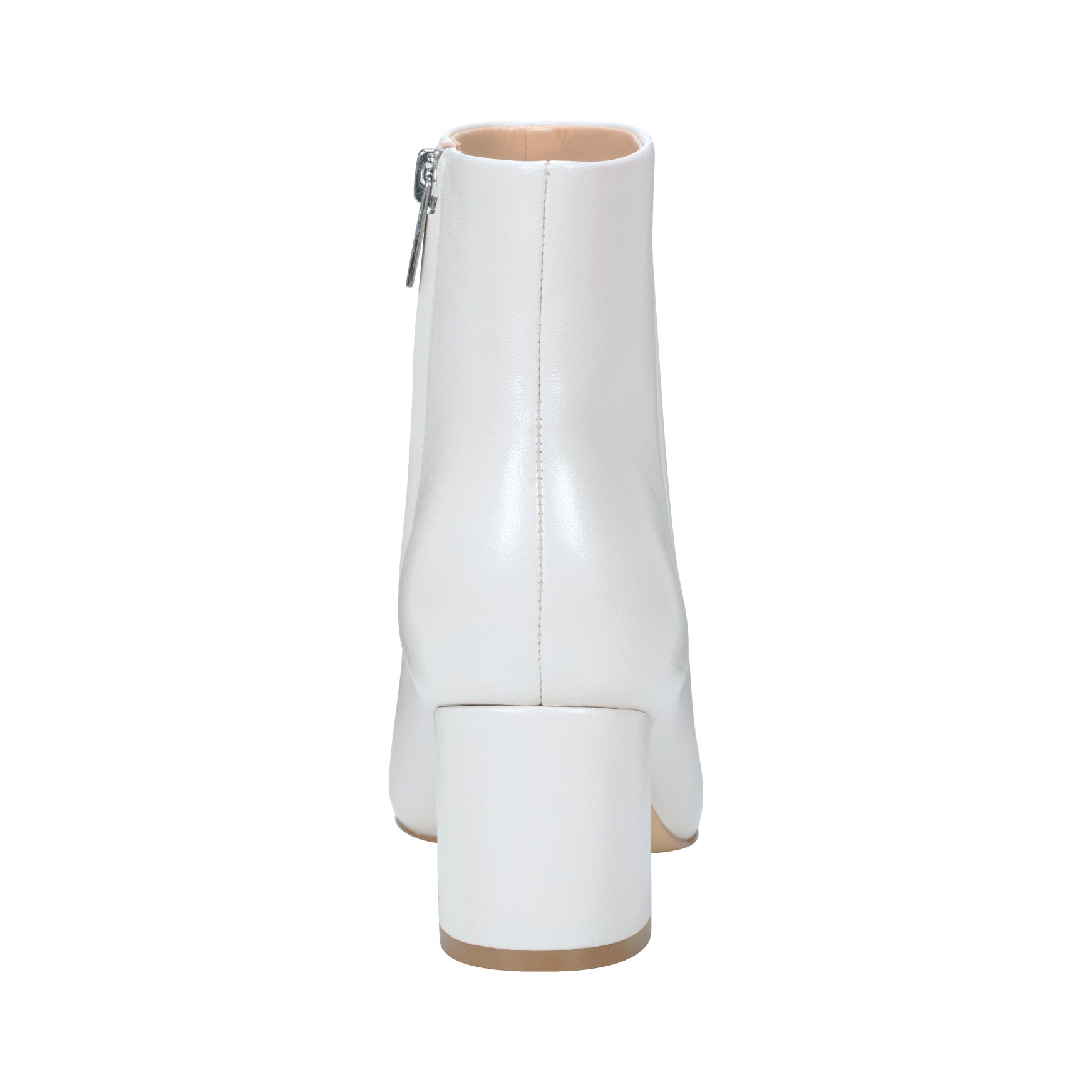 Jarli Pointy Leather Ankle Bootie - Ivory Leather / Marc Fisher Outlet