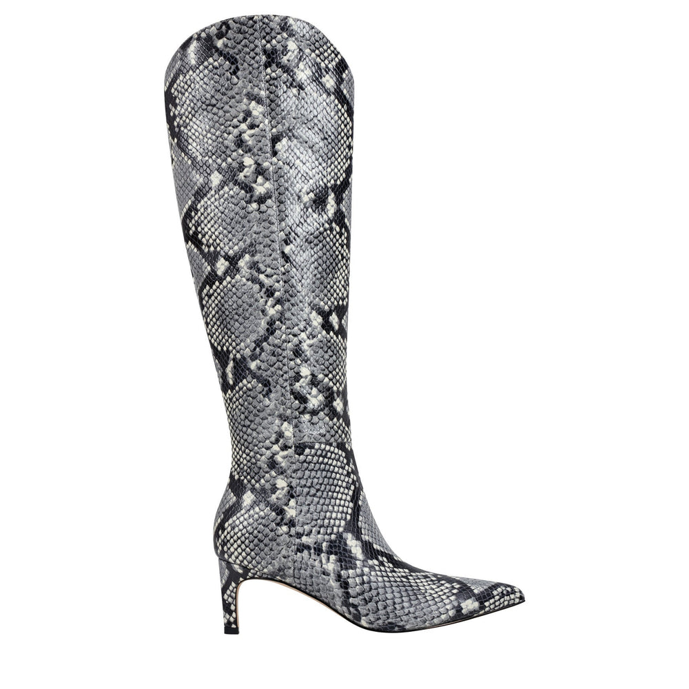 Quinnie Dress Leather Boot - Snake Printed Leather / Marc Fisher US
