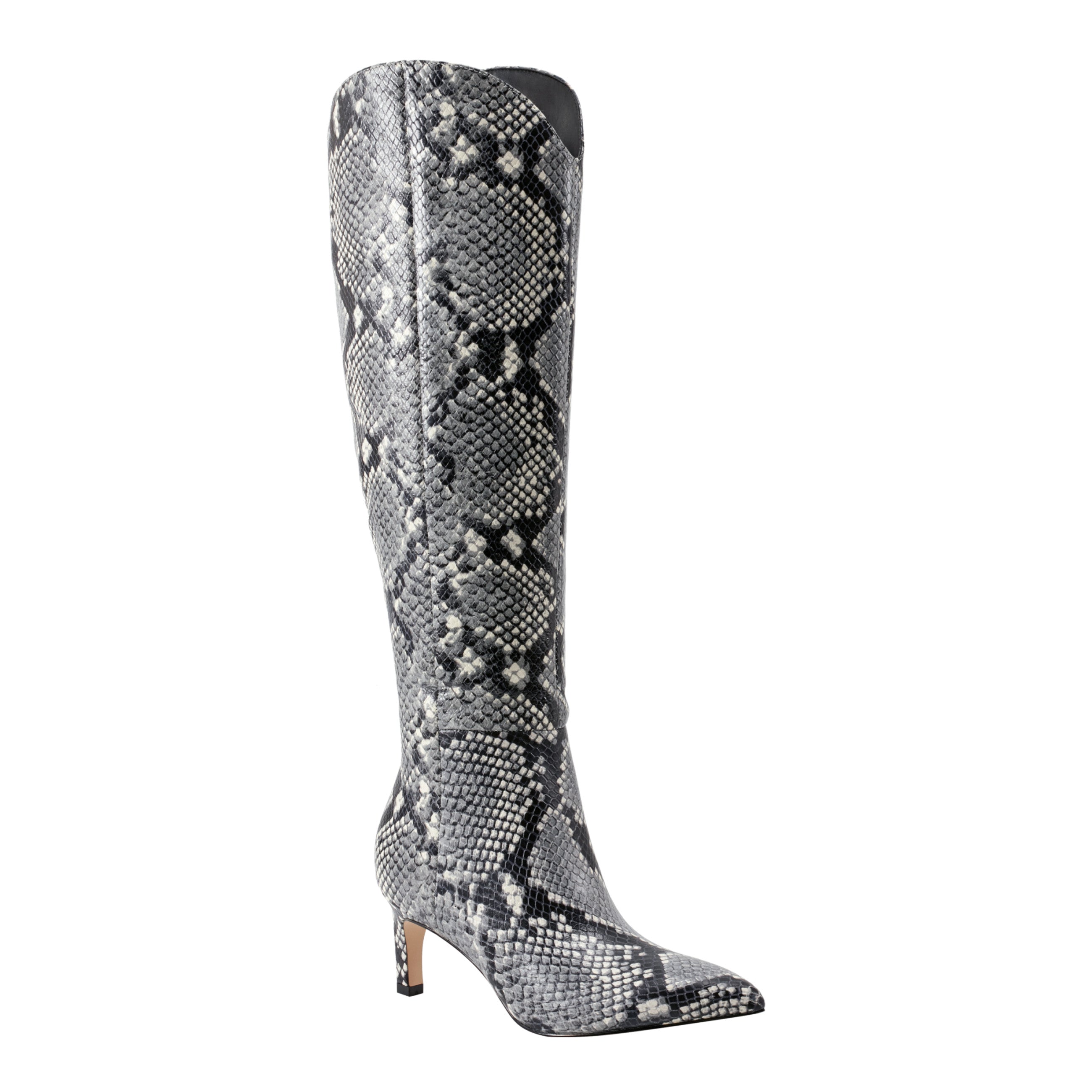 Quinnie Dress Leather Boot - Snake Printed Leather / Marc Fisher US