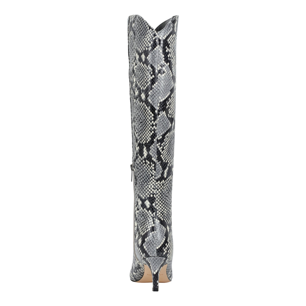 Quinnie Dress Leather Boot - Snake Printed Leather / Marc Fisher US