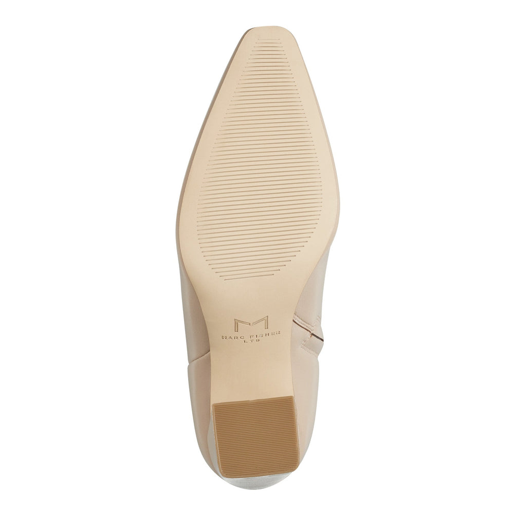Yanara Heeled Leather Bootie - Natural Leather / Marc Fisher On Sale